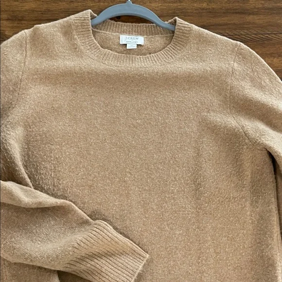 J Crew crew neck sweater extra soft camel tan size M - Picture 2 of 11